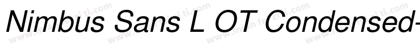 Nimbus Sans L OT Condensed字体转换